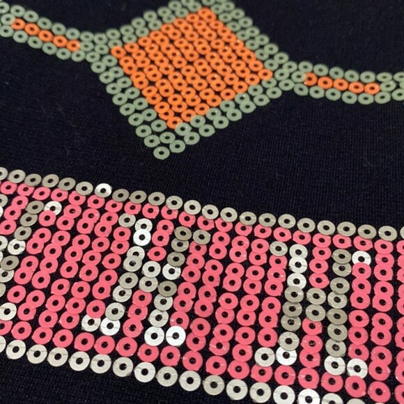 Francescas Blue Rain Sequin Micro Mini Skirt Disco Womens Small Festival Concert - Picture 2 of 9